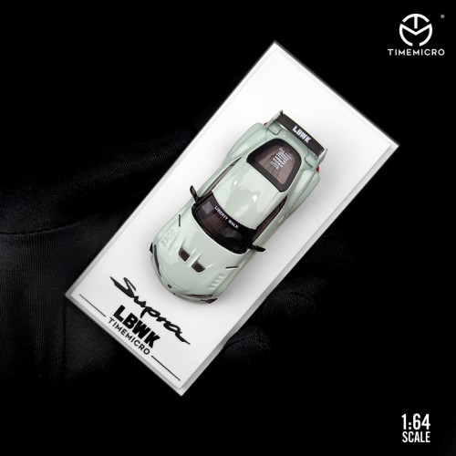 1:64 TOYOTA SUPRA LBWK Modification-White And Gray Painting Classic Refitting Modle Vehicle Alloy Model