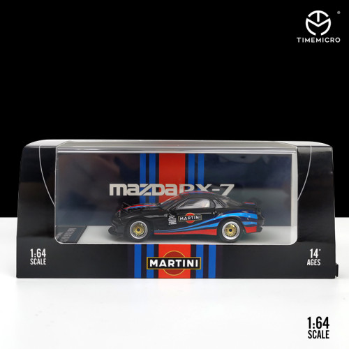 1:64 Mazda RX-7 Rocket Bunny Martini Black Painting Regular Edition Classic Refitting Modle Vehicle Alloy Model