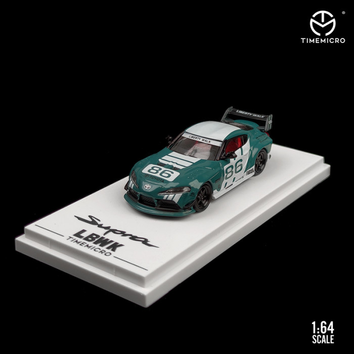 1:64 TOYOTA SUPRA LBWK 86#Green Painting Normal Edition  Classic Refitting Modle Vehicle Alloy Model
