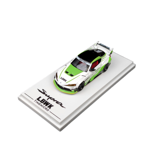 1:64 TOYOTA SUPRA LBWK Modification-White And Green Painting Classic Refitting Modle Vehicle Alloy Model