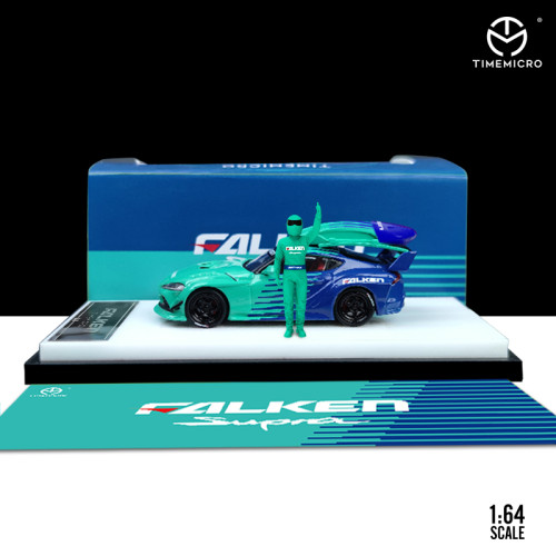 1:64 TOYOTA SUPRA LBWK FALKEN  Green Painting Hardcover Edition Classic Refitting Modle Vehicle Alloy Model