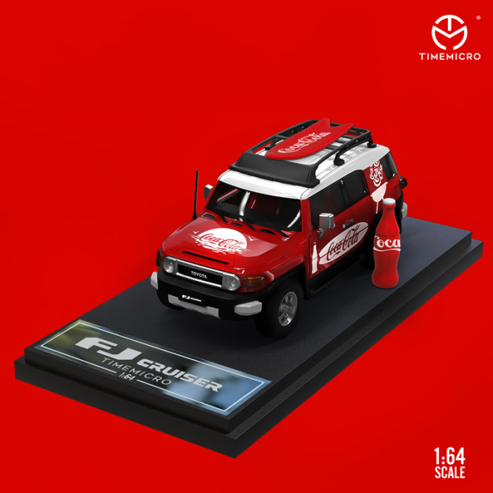 1:64 TOYOTA FJ CRUISER Coca-Cola  Painting  Normal Edition Classic Modified Model Vehicle Alloy Model
