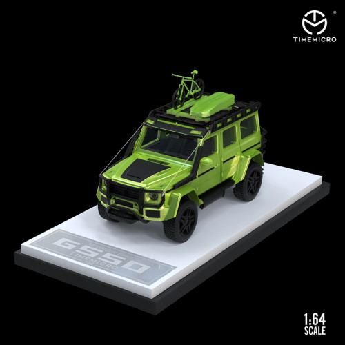 1:64 Mercedes-Benz BRABUS G550 Fluorescent Green Painting Hardcover Edition Classic Modified Model Vehicle Alloy Model