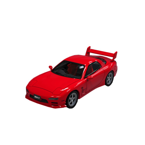1:64 Mazda RX-7 Dream Collection Red Painting Classic Modified Model Vehicle Alloy Model