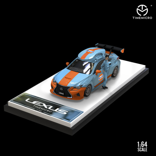 1:64 Lexus RFC Gulf Oil Painting Hardcover Edition Classic Modified Model Vehicle Alloy Model