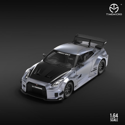 1:64 Nissan GT-R R50 3.0-Glacier Silver Painting Classic Modified Model Vehicle Alloy Model