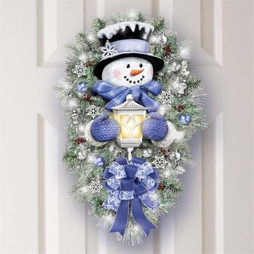 A Warm Winter Welcome Snowman (Wreath Stickers)