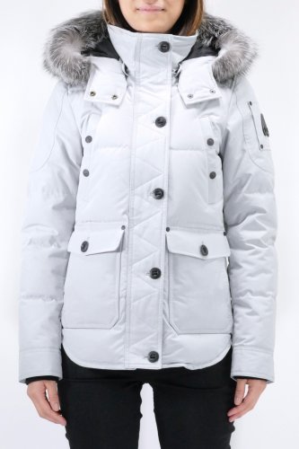 Moose Knuckles Womens Down *Parka Anguille - Grey Birch/Frost