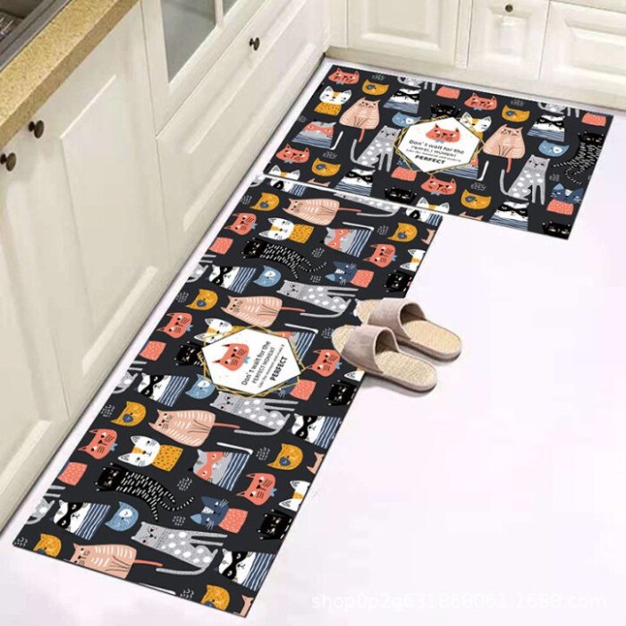 🎁Christmas Promotion🎄-2021 latest Kitchen Printed Non-Slip Carpet