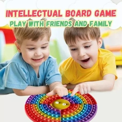 💐4 Player HUGE ROUND Rainbow Pop It Board Game
