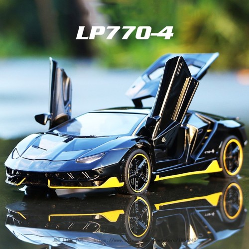 LP770 1:32 Alloy Sports Car Model Diecast Sound Light Super Racing Lifting Tail Car