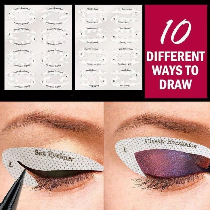 Quick Eyeliner Eyeshadow Stencils