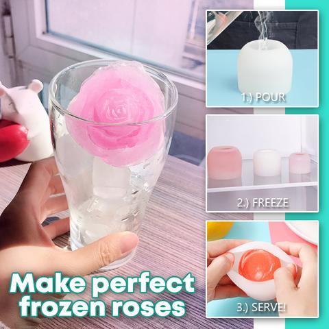 ❤️ 3D 硅胶玫瑰形冰块模具