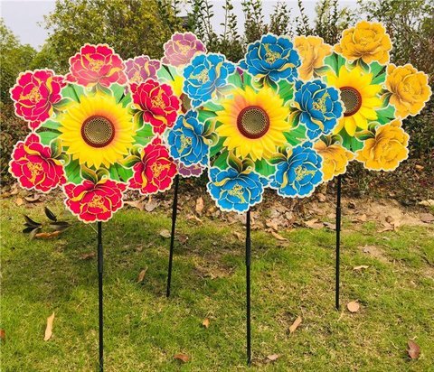 Super Big Sales -50%Off-Sunflower windmill-for Decoration Outside Yard