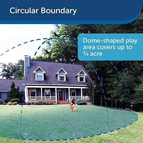 PetSafe Stay & Play Wireless Fence with Replaceable Battery Collar – Covers up to 3/4 Acre – For Dogs & Cats over 5 lb – Waterproof Collar, Tone & Static – From Parent Company of INVISIBLE FENCE Brand