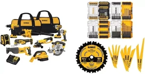 20V Max cordless drill combination kit, 10 tools, with 11 host kits