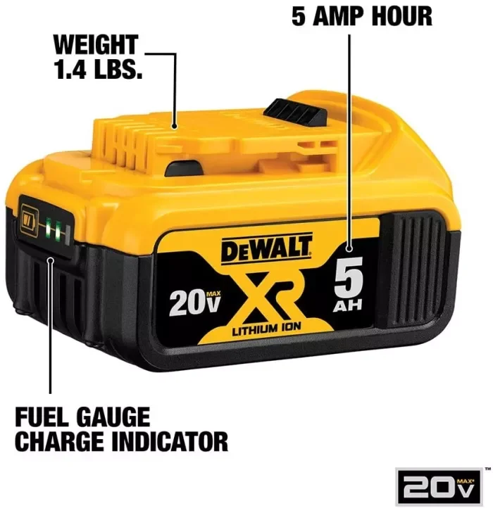 Free Gift DEWALT 20V Max XR 20V Battery, 5.0-Ah, 2-Pack (DCB205-2)