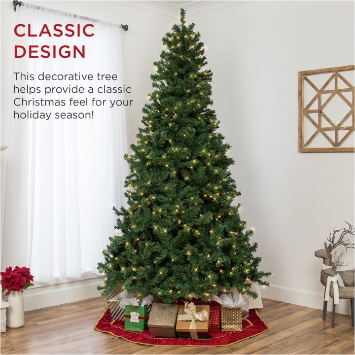 Pre-Lit Artificial Spruce Christmas Tree w/ Incandescent Lights
