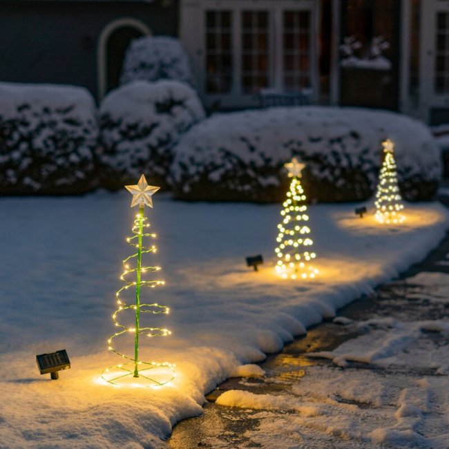 Spiral Christmas tree decorative lights (set of 4)
