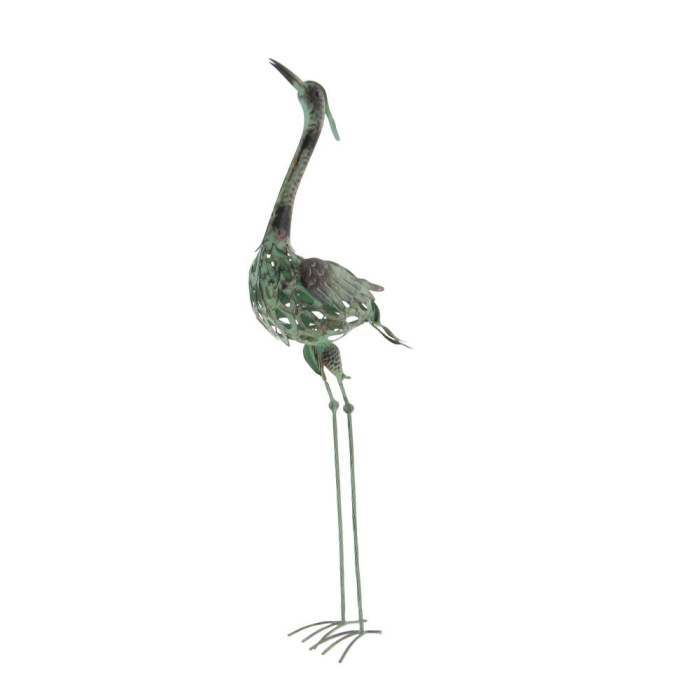 Green Iron Coastal Garden Sculpture Birds (Set of 2)