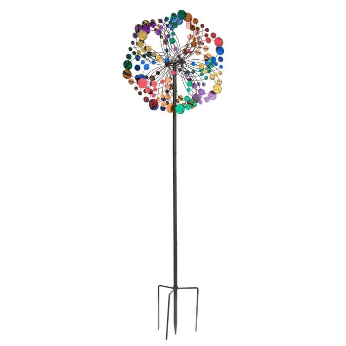 75-inch Multi-Color Bubbles Kinetic Wind Spinner