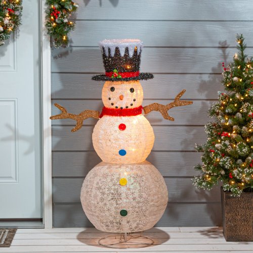 Snowman Christmas Outdoor Decoration Figurine Lighted Display