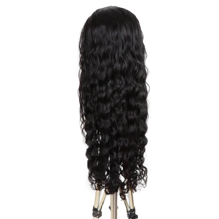 Brazilian Loose Wave High Density 13x4 Lace Frontal Wig Natural Black Human Hair