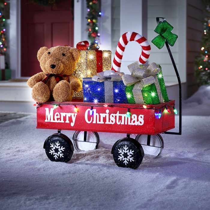 The Outdoor Lighted Christmas Wagon