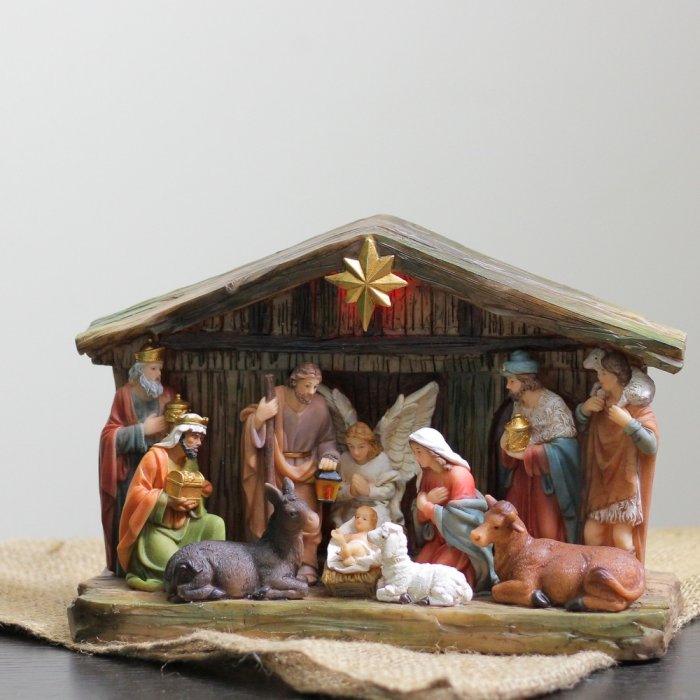 9.5  Nativity Christmas Scene With Color Changing LED Lights