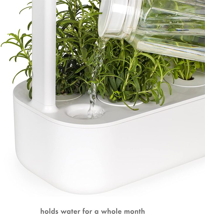 Indoor Herb Garden Kit with Grow Light | Easier Than Hydroponics Growing System | Smart Garden for Home Kitchen Windowsill | Vegetable & Herb Garden Starter Kit with 9 Plant pods, White