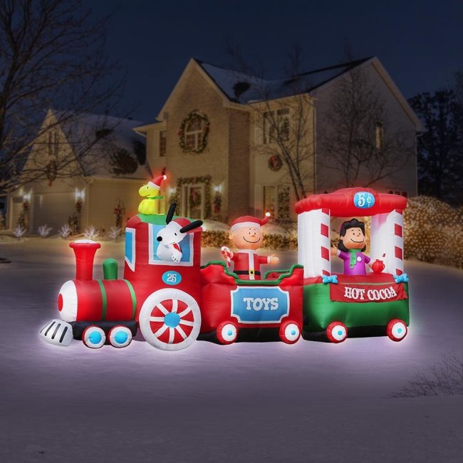 The 16' Inflatable Peanuts Christmas Train
