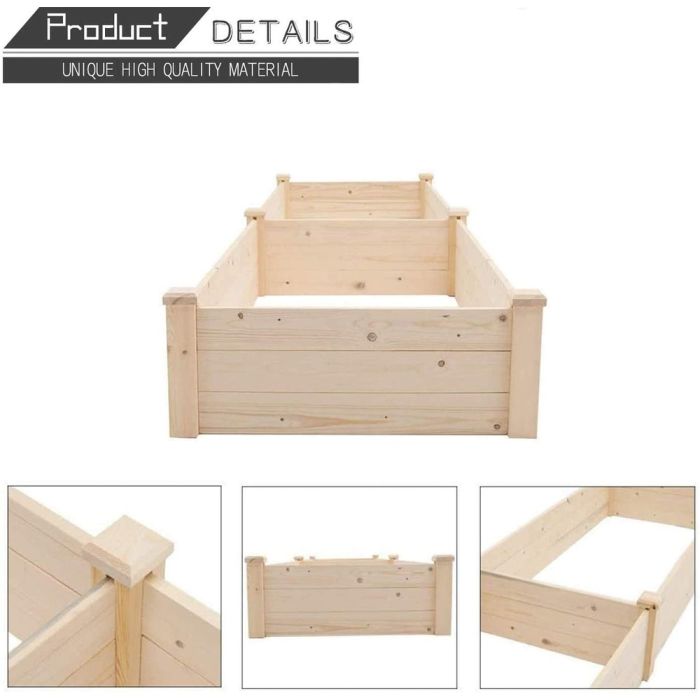 8-foot Wooden Garden Bed Planter Box