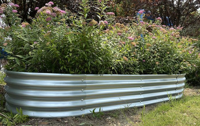 7 ft. x 3 ft. Raised Garden Bed Metal Elevated Planter for Vegetable Flower Herb