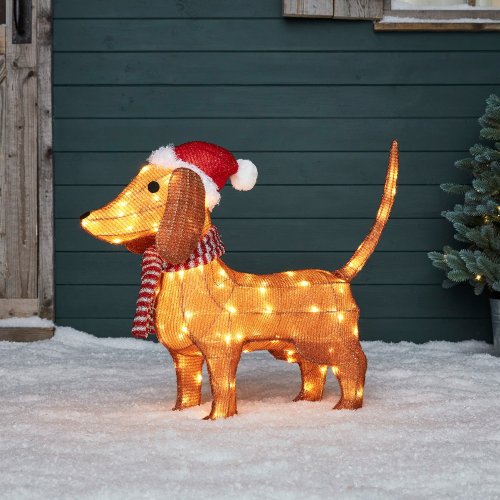 Dachshund Dog Light Up Outdoor Figure