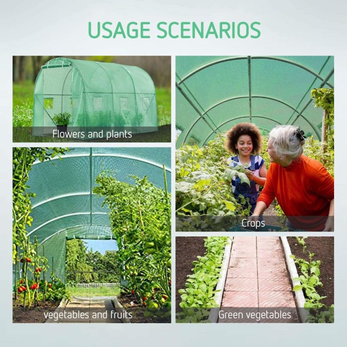 10x7x7FT Large Walk in Greenhouse Tunnel Garden Plant Hot House