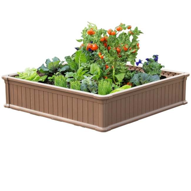Modern Home Raised Garden Bed Kit - Stackable Modular Flower/Planter Kit