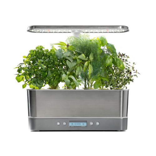 Harvest Elite Slim - Indoor Garden with LED Grow Light, Stainless Steel