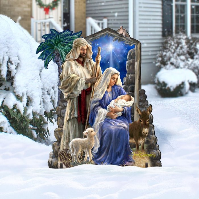 Holy Night Nativity Family Home and Outdoor Decor Lawn Art/Figurine