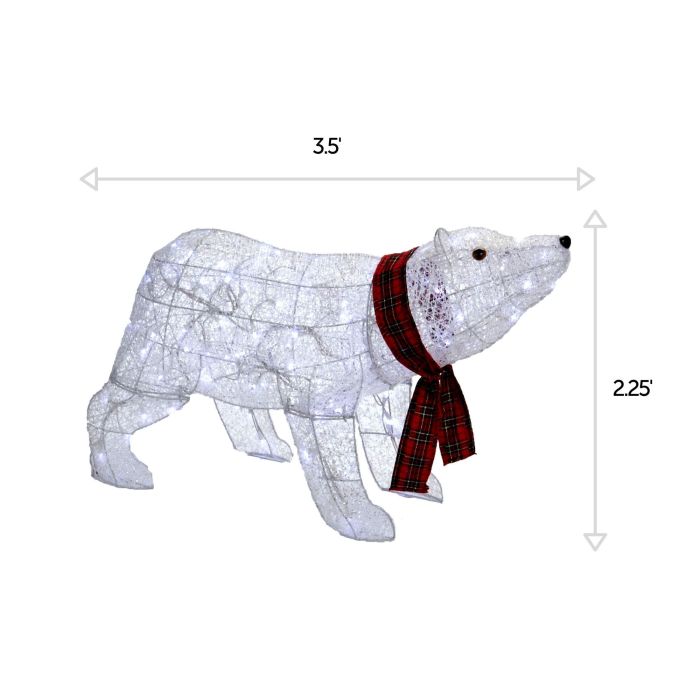 Polar Bear Pre-Lit LED Christmas Lawn Decor