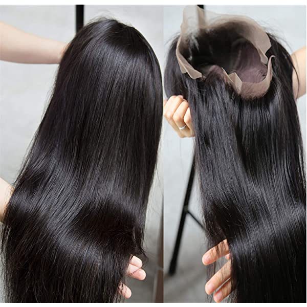 Body Wave Lace Front Wigs Human Hair Pre Plucked Bleached Knots with Baby Hair Glueless 4×4 Brazilian Virgin Lace Closure Human Hair Wigs for Black Women Natural Color 150 Density 18 Inch (Pack of 1) 4x4 body wave wig