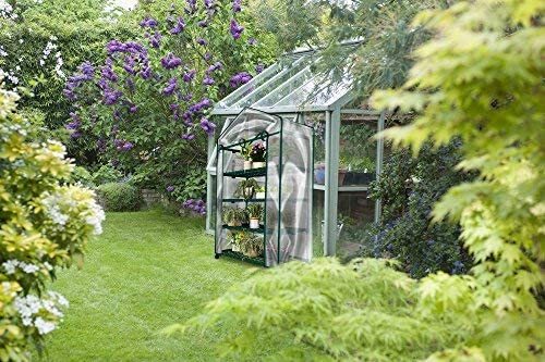 Mini Greenhouse-4-Tier Indoor Outdoor Sturdy Portable Shelves-Grow Plants, Seedlings, Herbs, or Flowers In Any Season-Gardening Rack, Green
