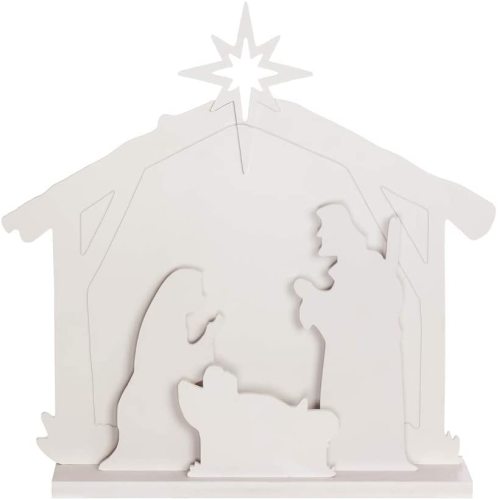 Beautiful Decorative Nativity LED Garden Statue - 5 x 28 x 28 Inches Fade and Weather Resistant Indoor/Outdoor Decoration for Homes, Yards and Gardens