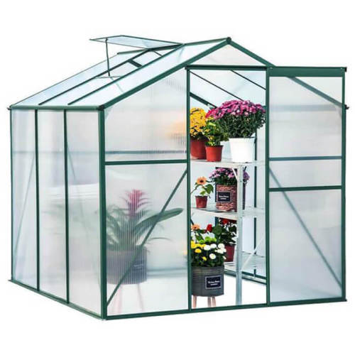 6'x6'x6.6' Garden Greenhouse Polycarbonate Walk-in Greenhouses