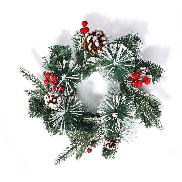 30cm Christmas Floral Garland Home Holiday Festival Artificial Wreath Decor