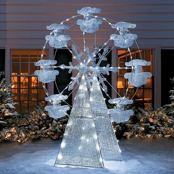 Snowflake Windmill Christmas garden decoration