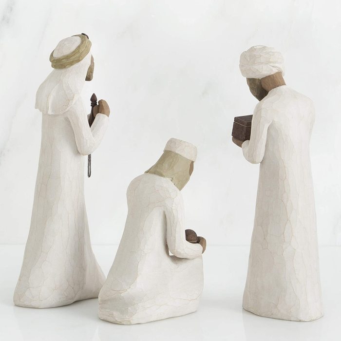 The Three Wisemen, Sculpted Hand-Painted Nativity Figures, 3-Piece Set
