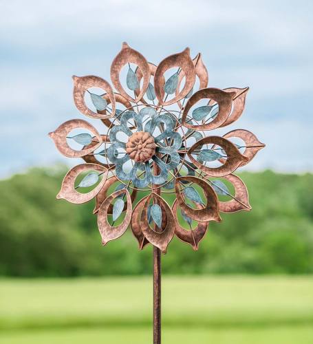 Copper Lily Wind Spinner
