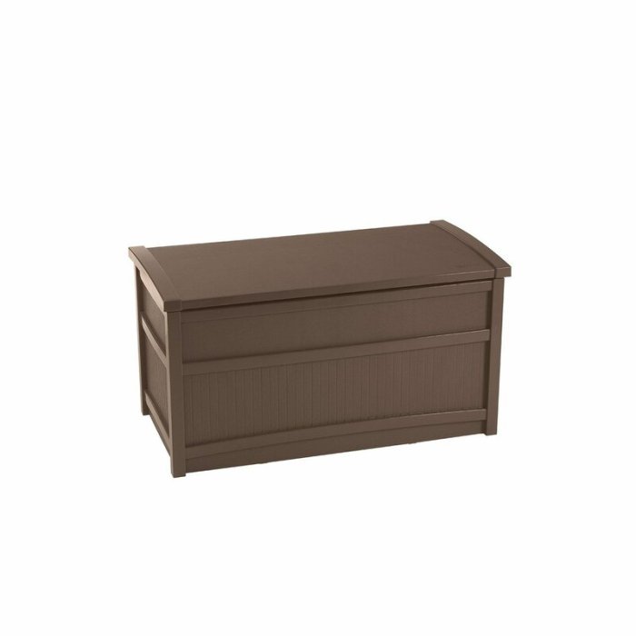 50 Gallons Gallon Water Resistant Resin Deck Box in Mocha