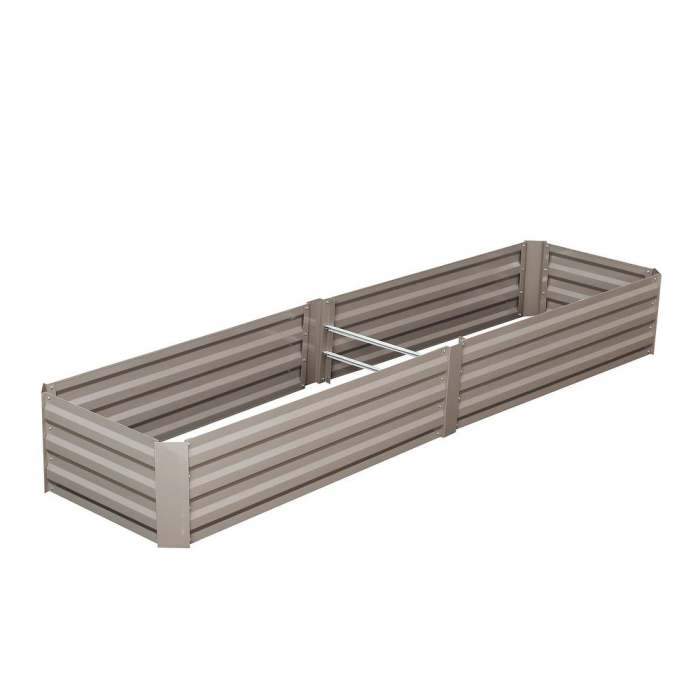 Raised Metal Garden Bed,Corrugated Steel Planter - 8' x 2'