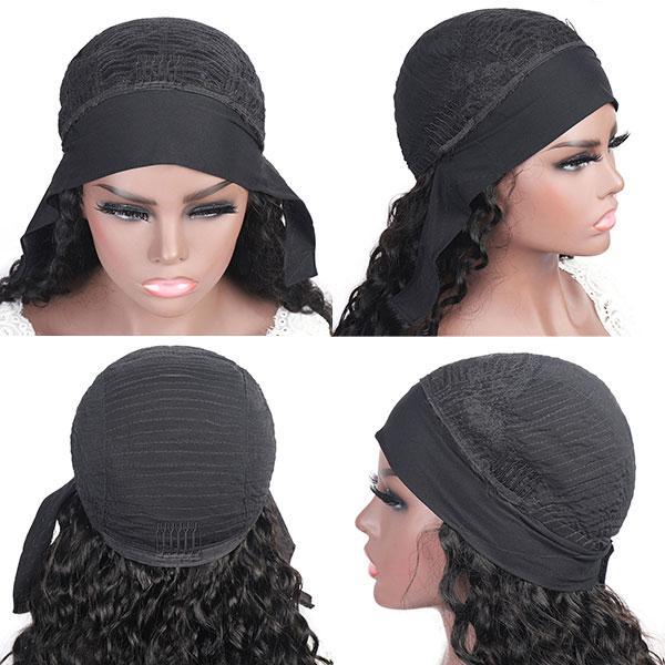 Water Wave Headband Wig Natural Black EverGlow Human Hair